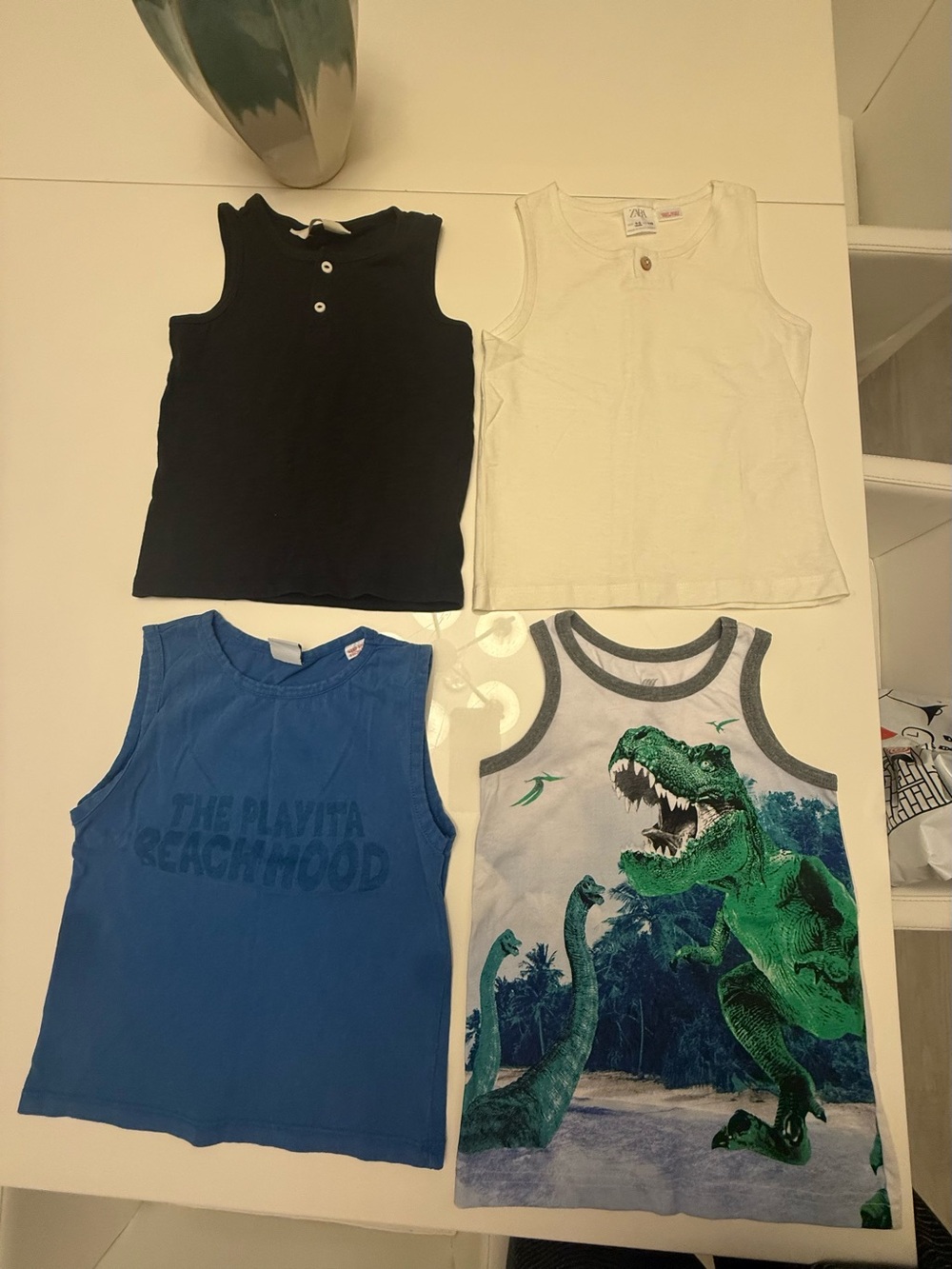 4 kids tanks mixed sizes and brands